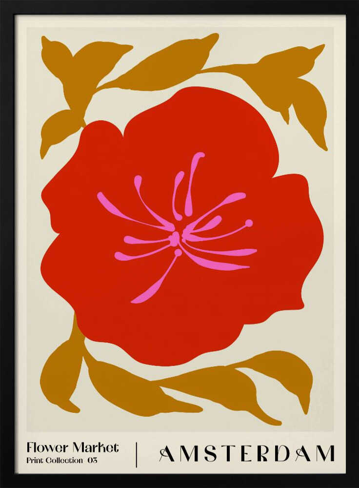 Flower Market. Amsterdam Art Print UK — Botanical Vibrant Wall Art — Office — Wall It All Prints