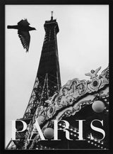Paris Dove Art Print UK — Vintage Dark Wall Art — Living Room — Wall It All Prints