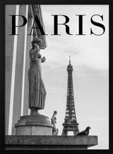 Paris Eiffel Tower View Art Print UK — City Dark Wall Art — Living Room — Wall It All Prints