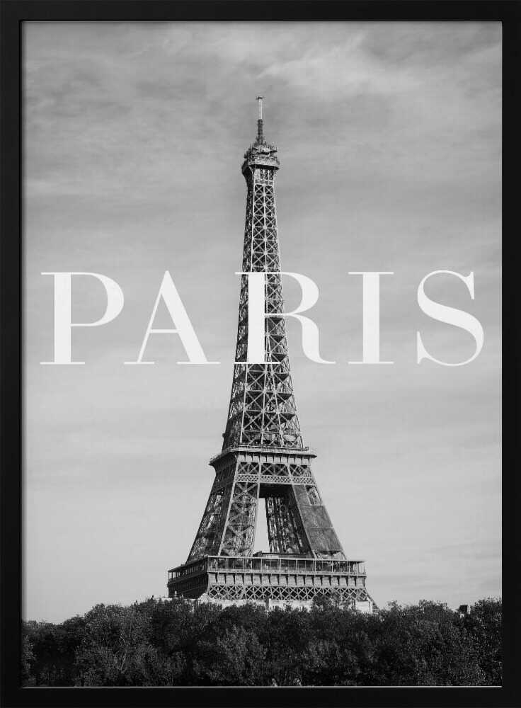 Eiffel Tower Paris Art Print UK — City Dark Wall Art — Living Room — Wall It All Prints