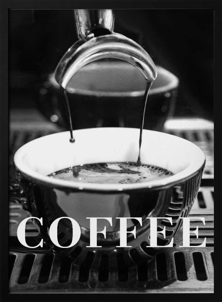 Freshly Poured Espresso Art Print UK — Dark Moody Dark Wall Art — Kitchen — Wall It All Prints