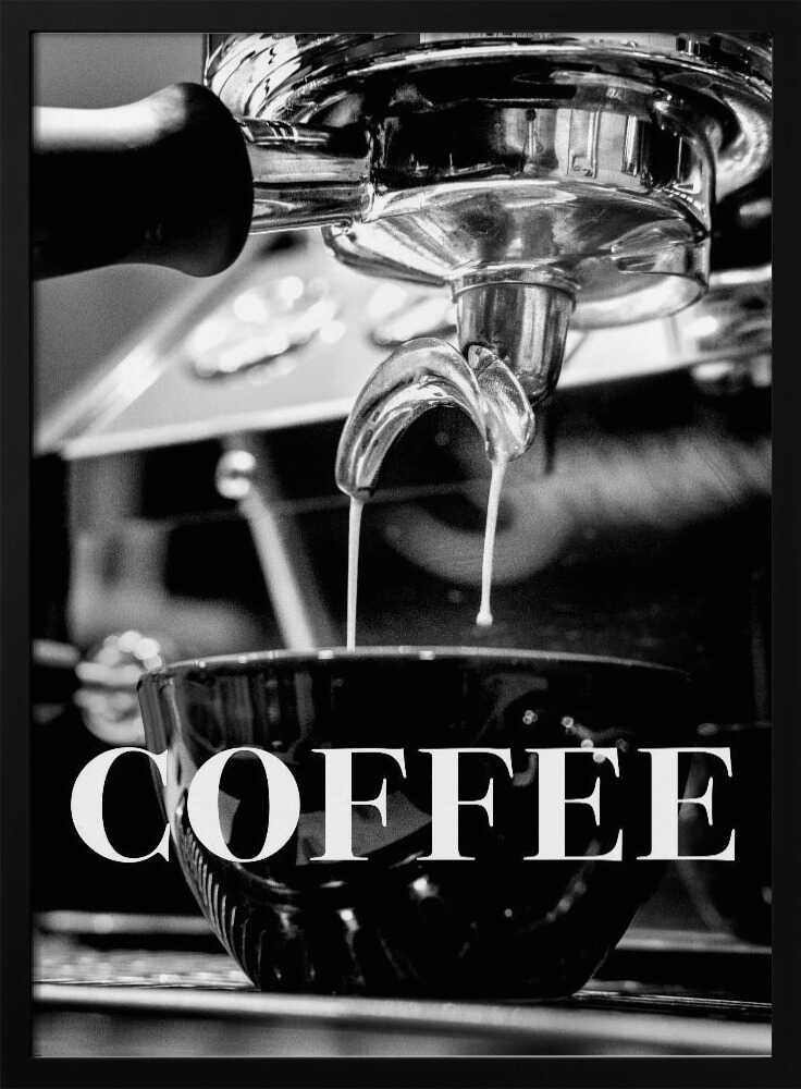 Fresh Espresso Pour Art Print UK — Dark Moody Dark Wall Art — Kitchen — Wall It All Prints