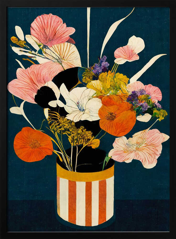 Vivid Blossoms Art Print UK — Japanese Vibrant Wall Art — Living Room — Wall It All Prints