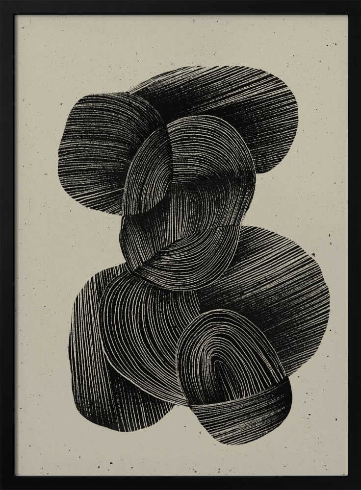 Fluid Echoes Art Print UK — Abstract Dark Wall Art — Office — Wall It All Prints