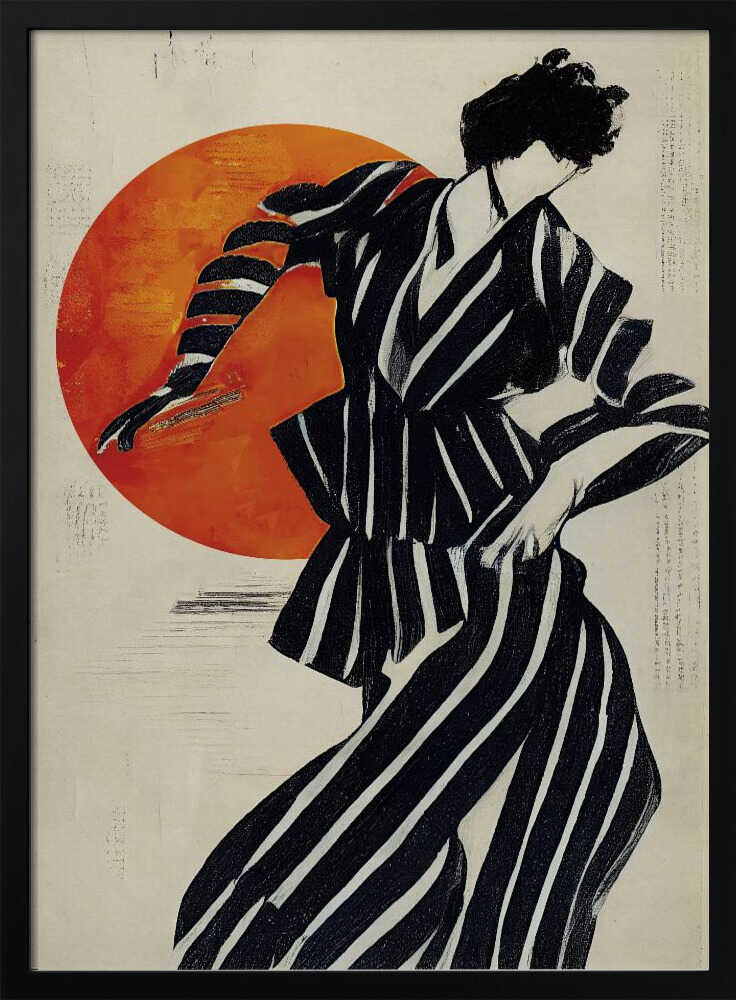 The Dancer Art Print UK — Japanese Vibrant Wall Art — Living Room — Wall It All Prints