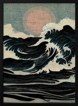 Celestial Wavescape Art Print UK — Japanese Vibrant Wall Art — Living Room — Wall It All Prints