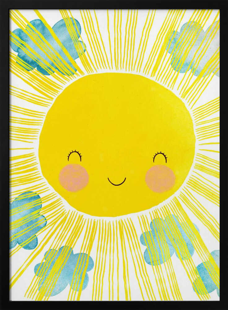 Sunny Smile Bliss Art Print UK — Portrait Vibrant Wall Art — Nursery — Wall It All Prints