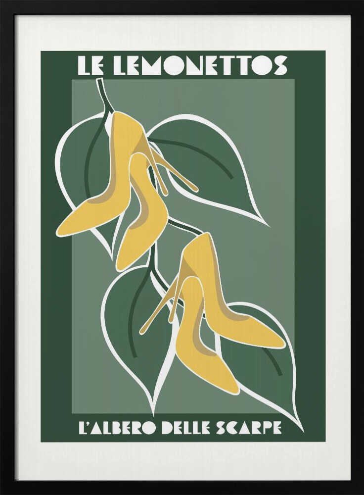 Art Deco Shoe Tree Art Print UK — Botanical Vibrant Wall Art — Kitchen — Wall It All Prints
