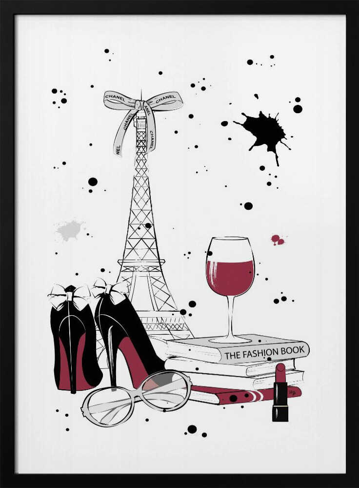 Paris Fashion Lifestyle Art Print UK — Abstract Vibrant Wall Art — Kitchen — Wall It All Prints