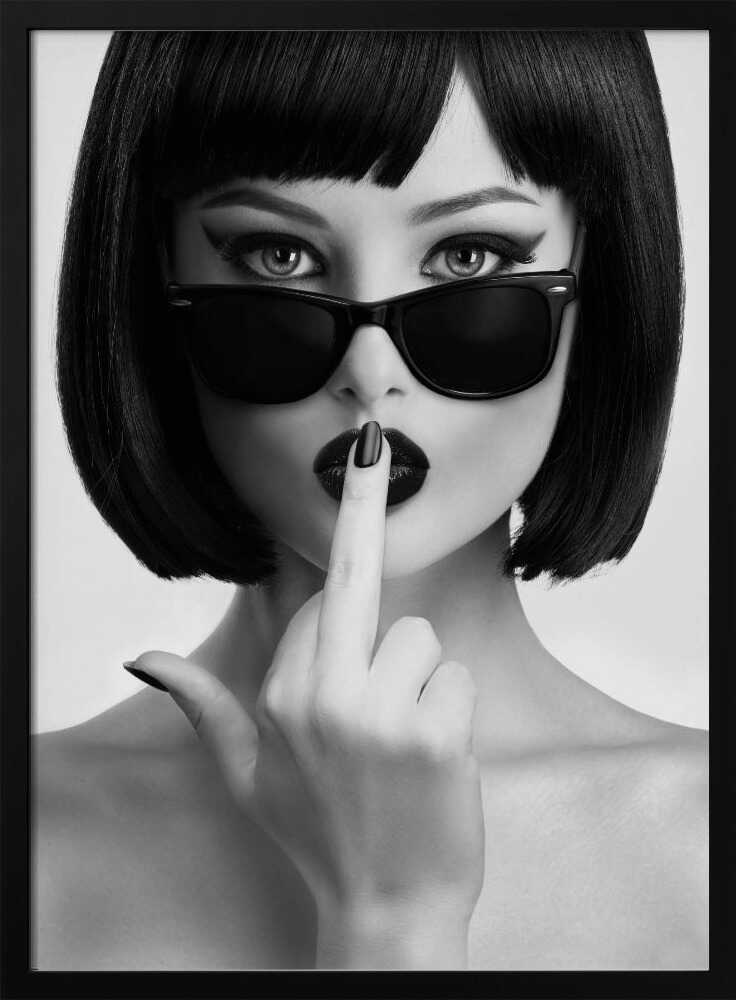 Chic Bob Silence Art Print UK — Portrait Vibrant Wall Art — Living Room — Wall It All Prints