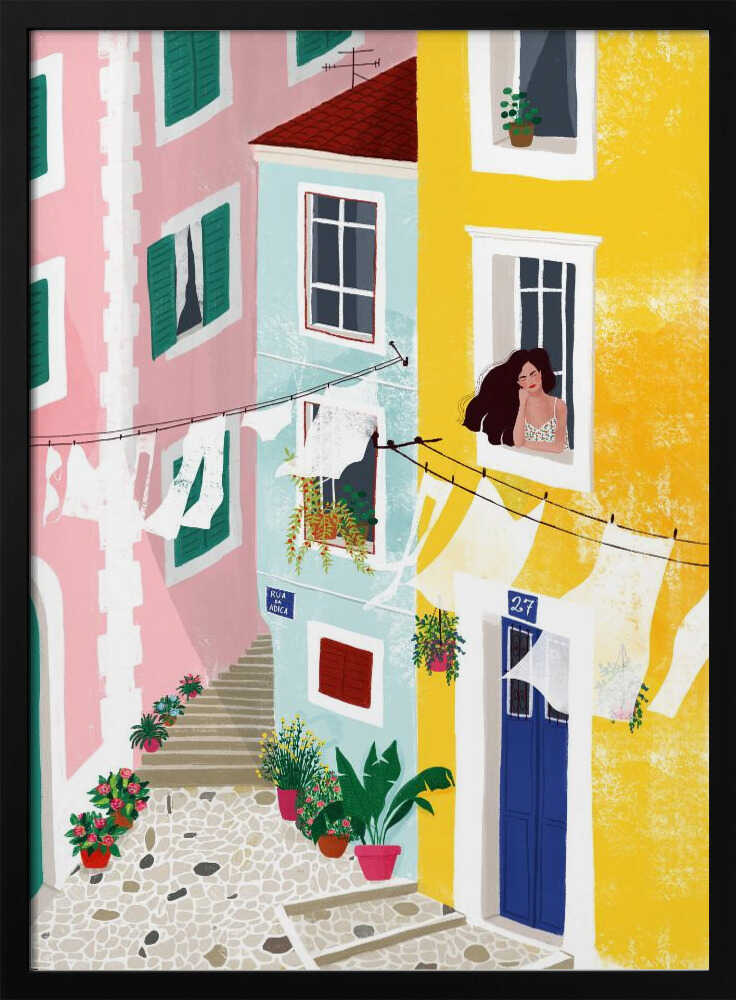 Vibrant European Street Art Print UK — Abstract Vibrant Wall Art — Living Room — Wall It All Prints