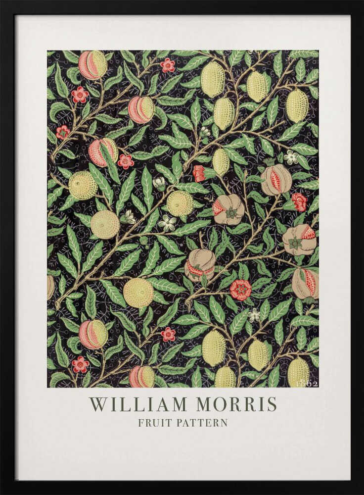 Fruit Pattern Art Print UK — Botanical Fresh Wall Art — Living Room — Wall It All Prints
