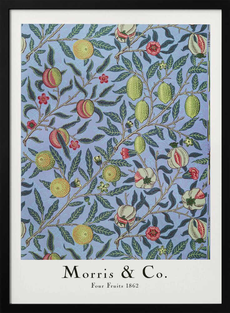 Four Fruits Art Print UK — Botanical Vibrant Wall Art — Kitchen — Wall It All Prints