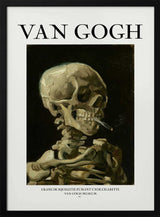 Head of a skeleton with a burning cigarette