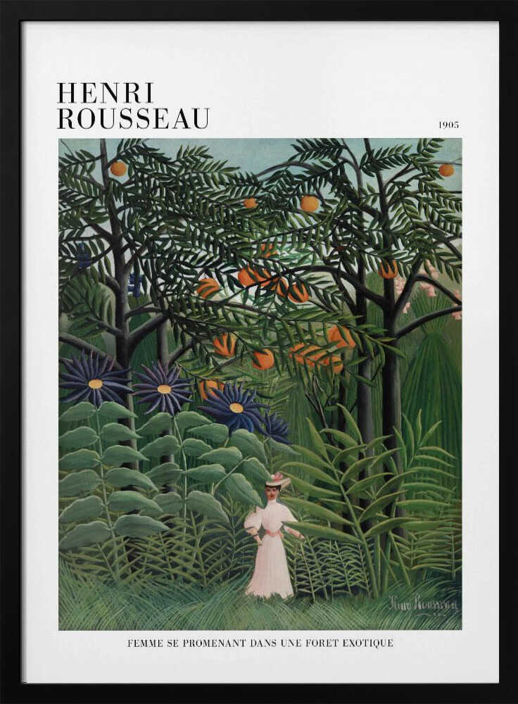 Femme Se Promenant Dans Une Foret Exotique