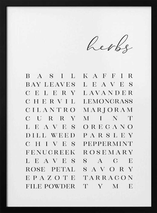 Elegant Herbs List