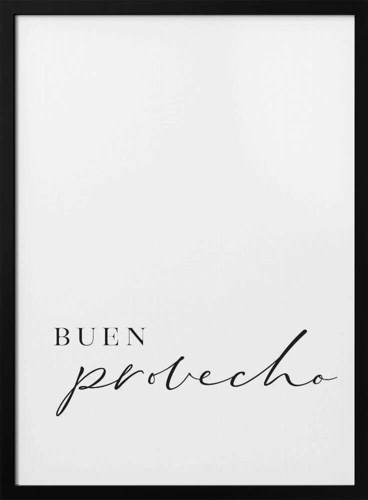 Buen Provecho Quote Art Print UK — Abstract Vibrant Wall Art — Kitchen — Wall It All Prints