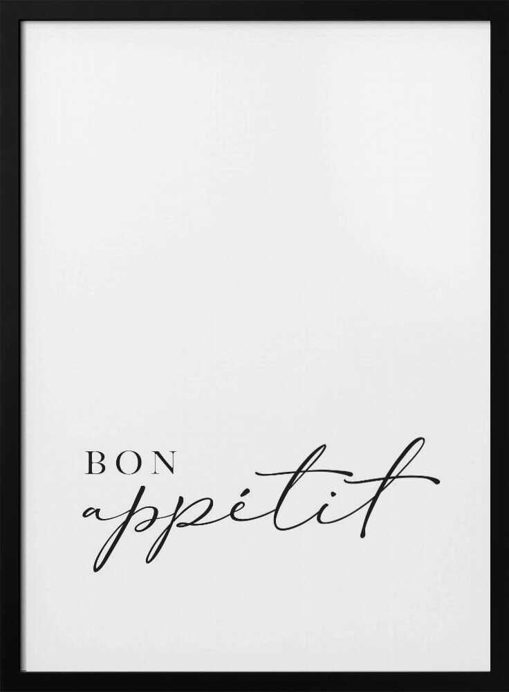 Bon Appetit Dining Quote Art Print UK — Abstract Vibrant Wall Art — Kitchen — Wall It All Prints