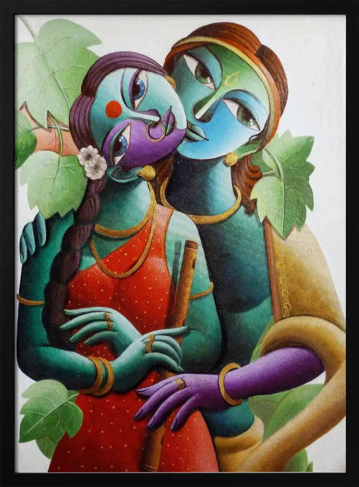 Radha Krishna Embrace Dhananjoy Mukherjee