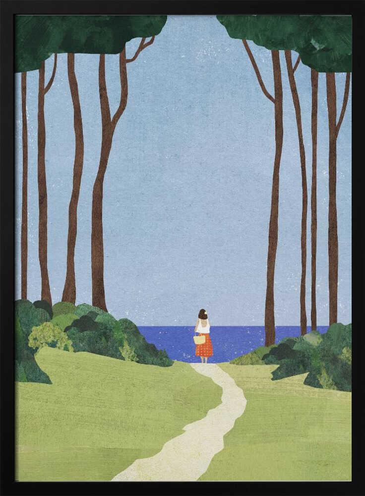 Path To The Ocean Art Print UK — Portrait Vibrant Wall Art — Living Room — Wall It All Prints