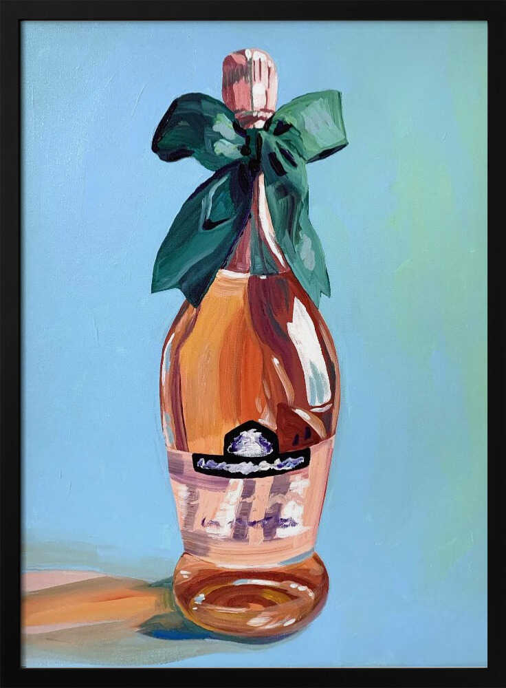 Elegant Rose Champagne Art Print UK — Abstract Warm Wall Art — Kitchen — Wall It All Prints