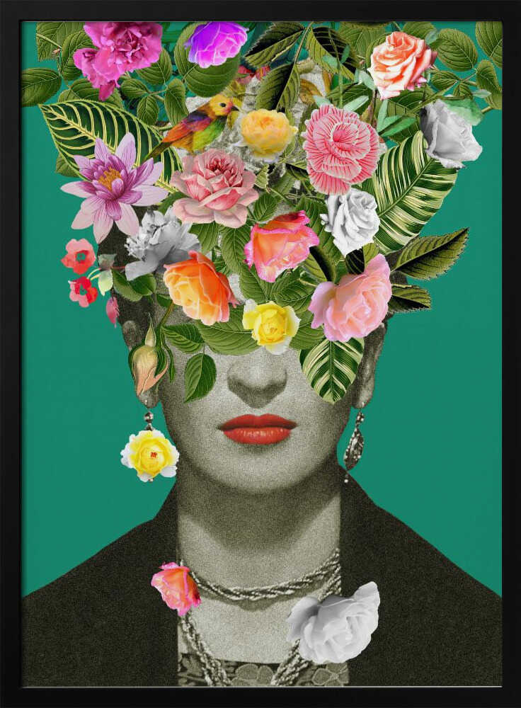 Vibrant Floral Portrait Art Print UK — Botanical Vibrant Wall Art — Living Room — Wall It All Prints