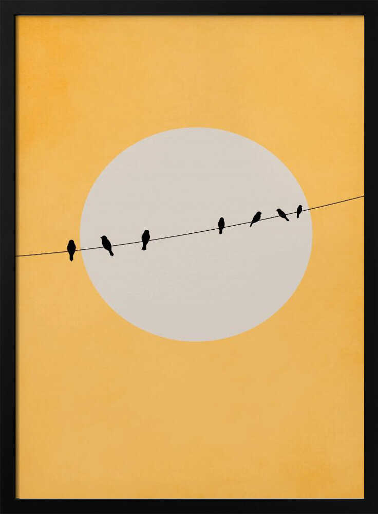 Chirping and Chilling Art Print UK — Abstract Vibrant Wall Art — Living Room — Wall It All Prints