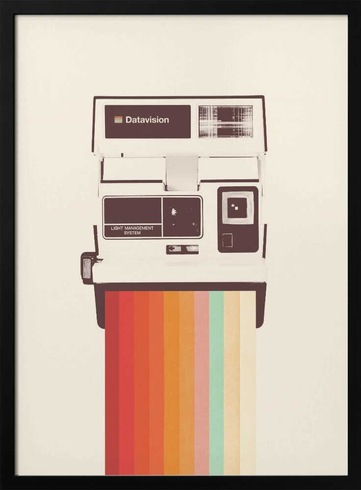 Retro Instant Rainbow Art Print UK — Vintage Vibrant Wall Art — Living Room — Wall It All Prints