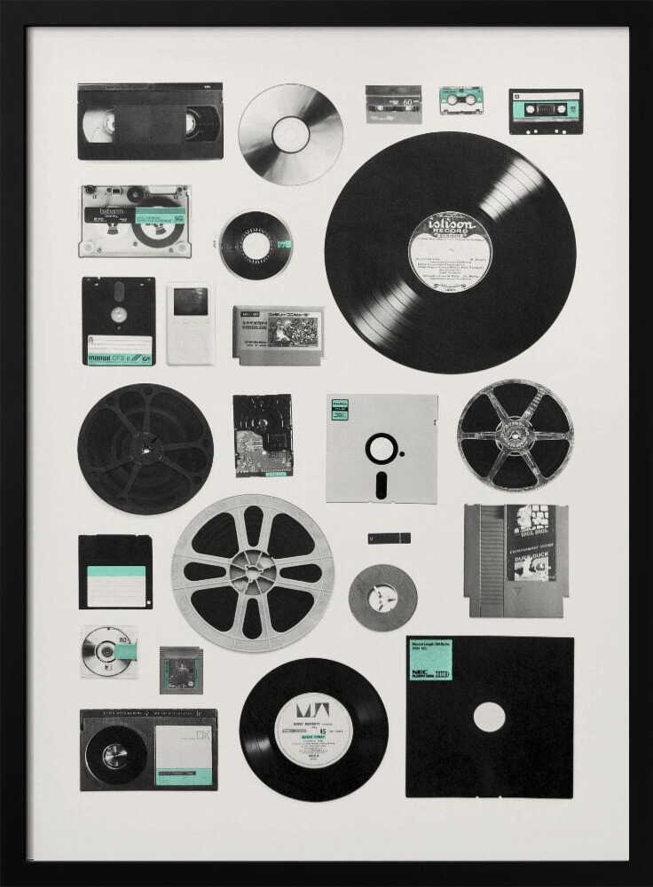 Analog Digital Memories Art Print UK — Abstract Vibrant Wall Art — Living Room — Wall It All Prints