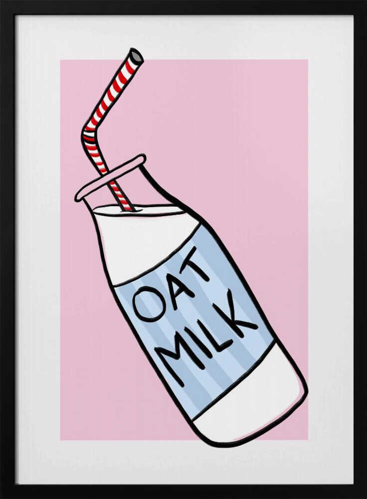 Oat Milk Delight Art Print UK — Abstract Vibrant Wall Art — Kitchen — Wall It All Prints