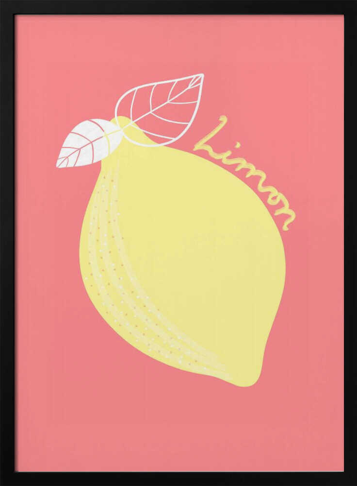Lemon Delight Art Print UK — Abstract Vibrant Wall Art — Kitchen — Wall It All Prints