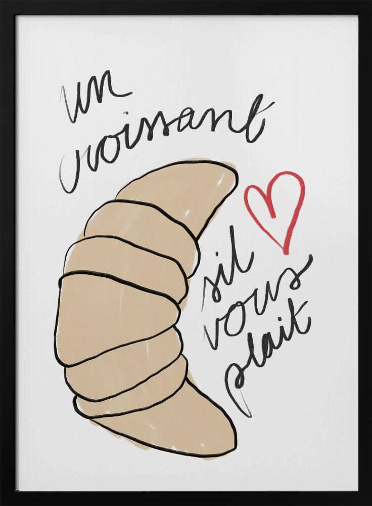 Un Croissant Art Print UK — Abstract Vibrant Wall Art — Kitchen — Wall It All Prints