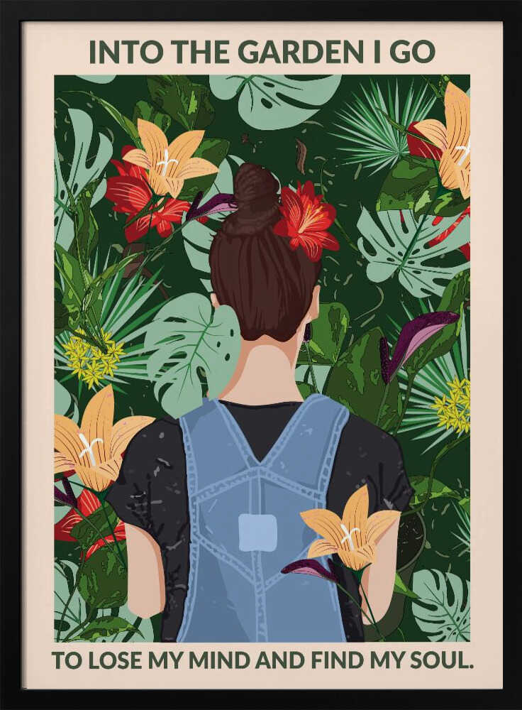 Into the Garden Standard Wall Art Art Print UK — Botanical Vibrant Wall Art — Living Room — Wall It All Prints