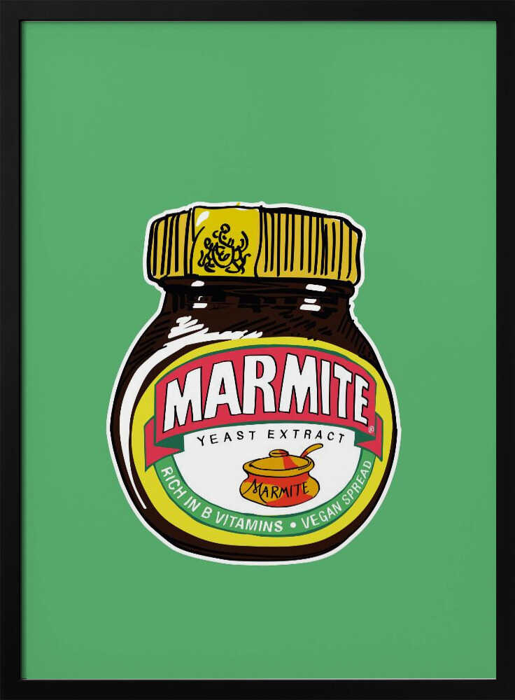 Green Graphic Spread Jar Art Print UK — Food Vibrant Wall Art — Kitchen — Wall It All Prints