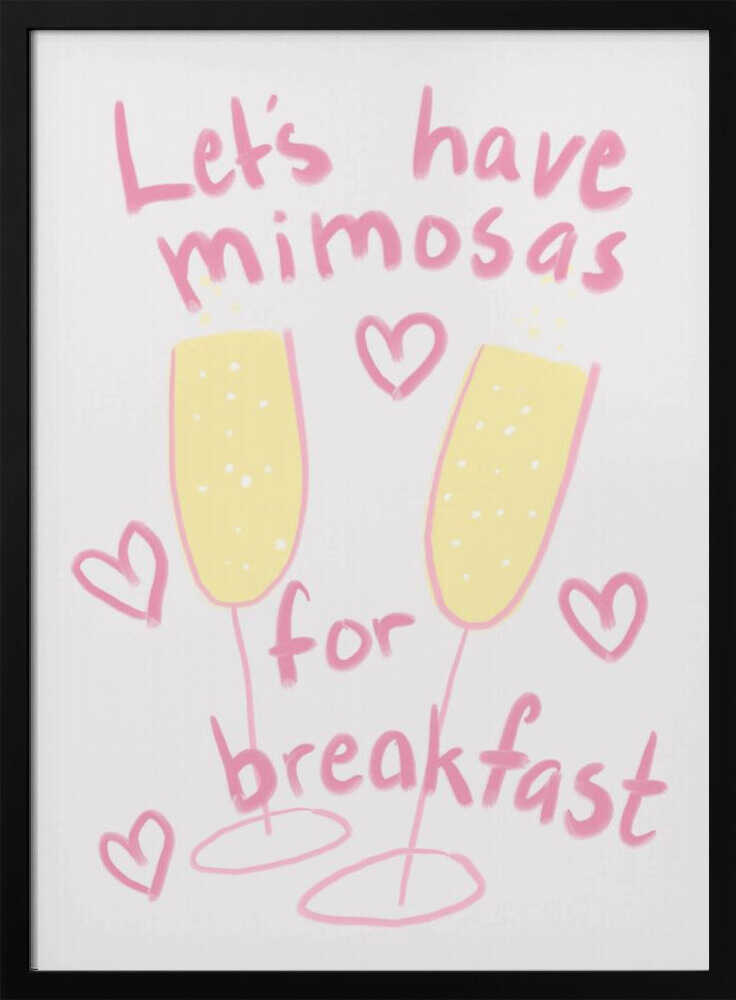 Morning Mimosas Art Print UK — Abstract Vibrant Wall Art — Kitchen — Wall It All Prints