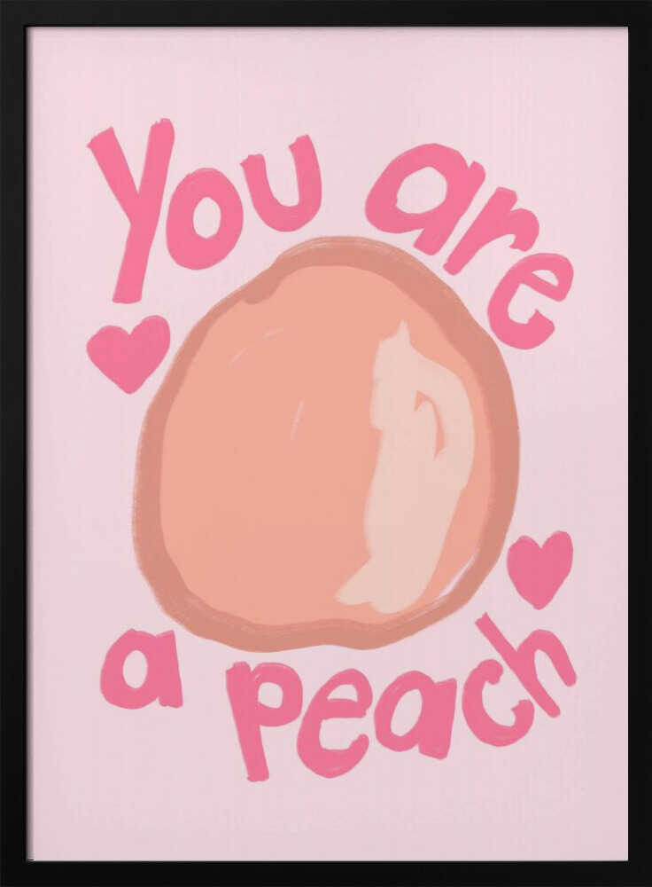 Sweet Peach Tribute Art Print UK — Abstract Vibrant Wall Art — Kitchen — Wall It All Prints