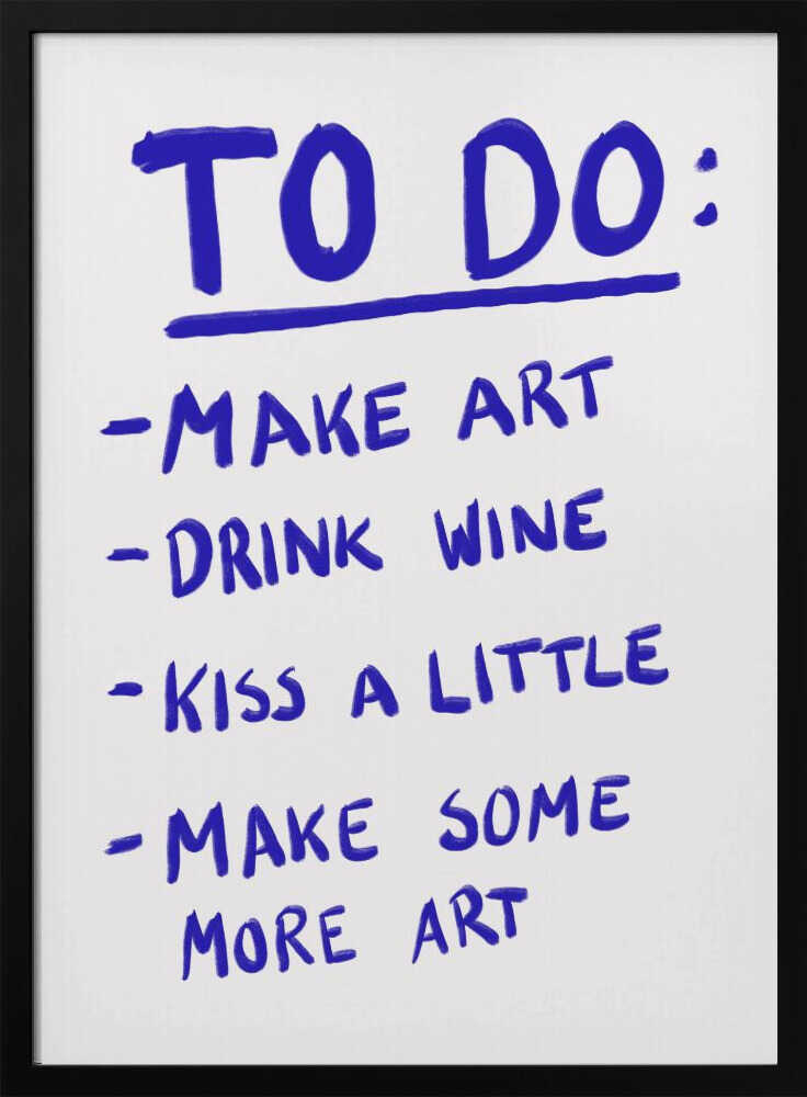Creative To-Do List Art Print UK — Abstract Vibrant Wall Art — Kitchen — Wall It All Prints