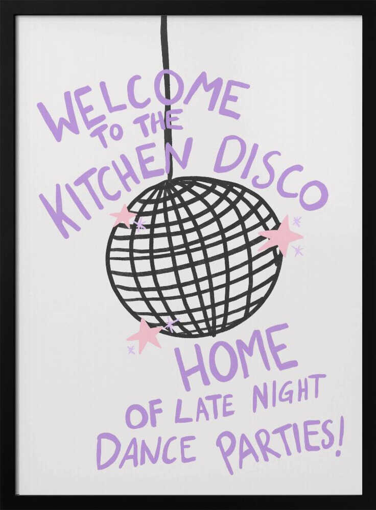 Kitchen Disco Vibes Art Print UK — Abstract Vibrant Wall Art — Kitchen — Wall It All Prints