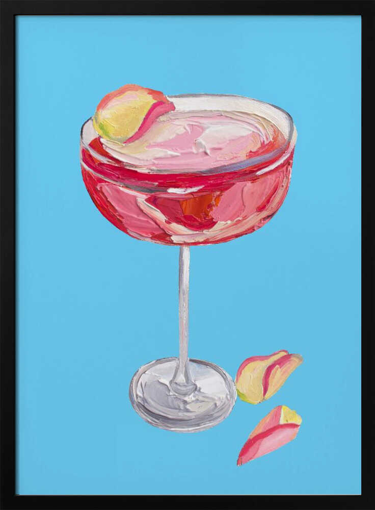 Vibrant Pink Cocktail Art Print UK — Food Vibrant Wall Art — Kitchen — Wall It All Prints