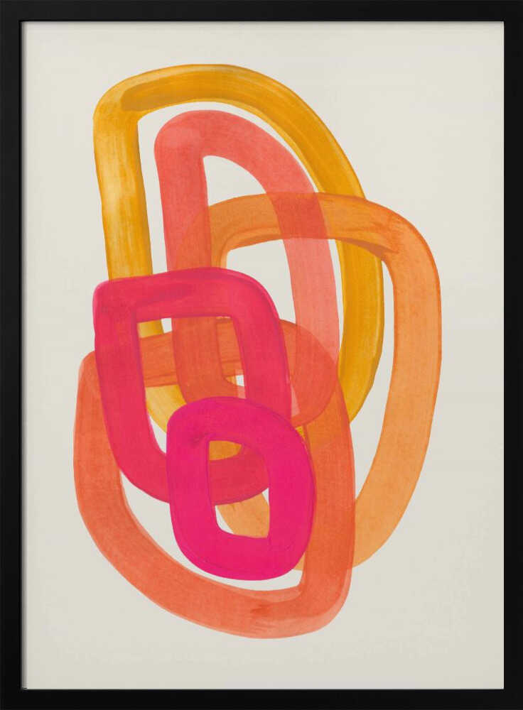 Vibrant Organic Forms Art Print UK — Abstract Vibrant Wall Art — Living Room — Wall It All Prints