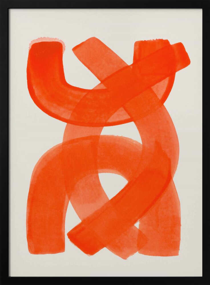 Vibrant Orange Abstraction Art Print UK — Abstract Vibrant Wall Art — Living Room — Wall It All Prints