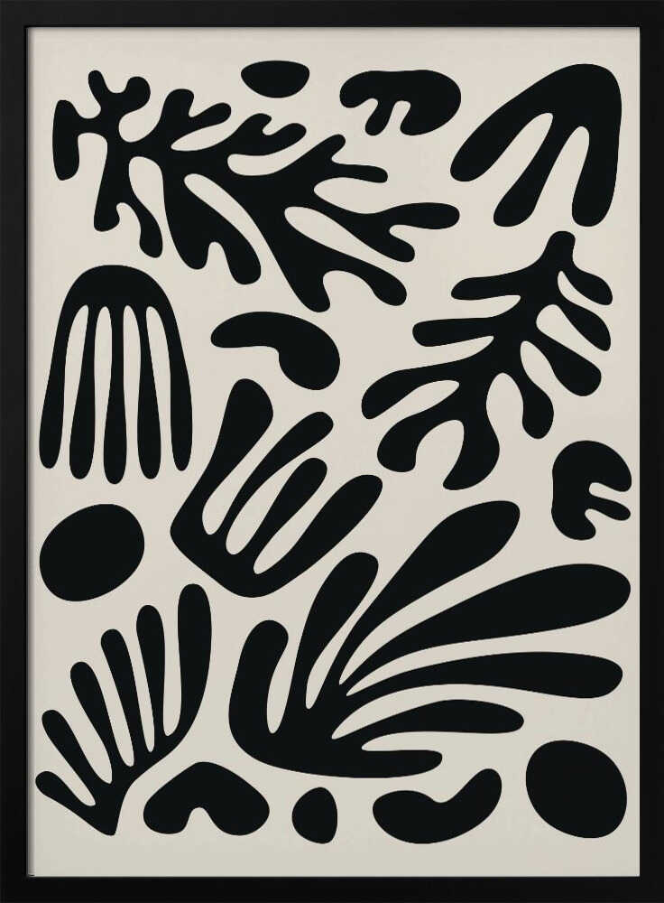 Modern Organic Shapes Art Print UK — Botanical Vibrant Wall Art — Living Room — Wall It All Prints