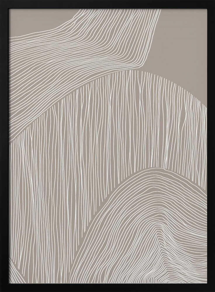 Minimalist Beige Waves Art Print UK — Abstract Minimal Wall Art — Office — Wall It All Prints