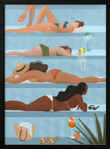 Ladies by the pool