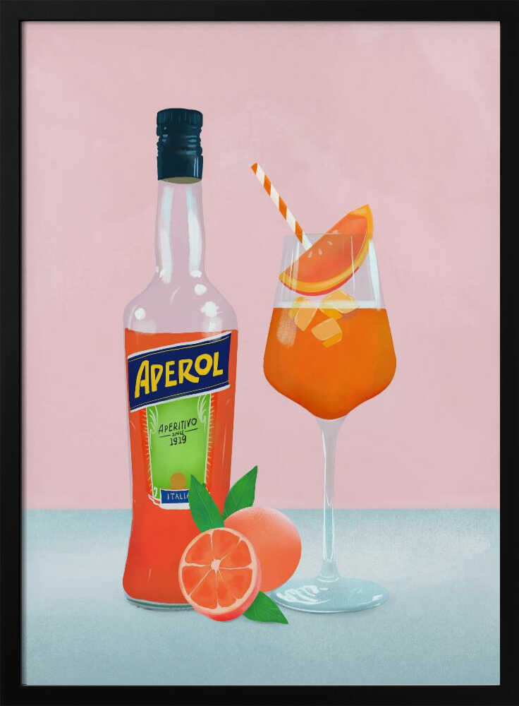 Aperol Spritz Art Print UK — Japanese Fresh Wall Art — Kitchen — Wall It All Prints
