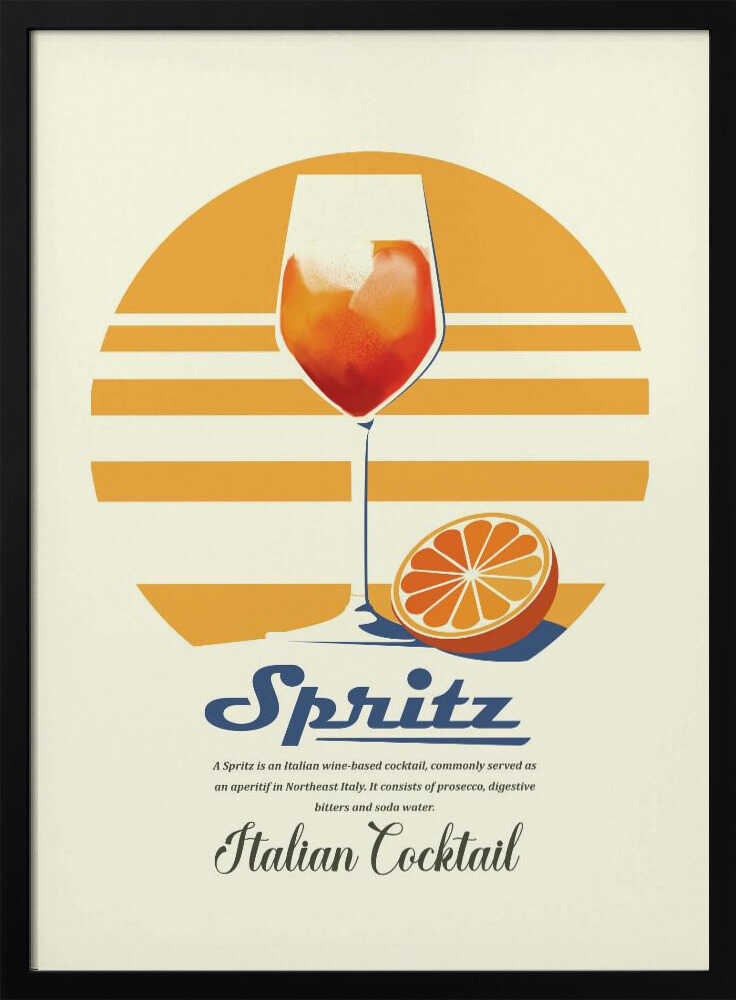 Spritz Italian Cocktail Art Print UK — Food Calm Wall Art — Kitchen — Wall It All Prints