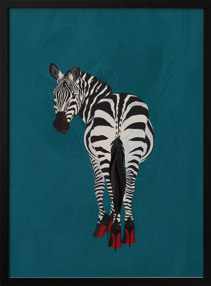 Fashionable Zebra Heels Art Print UK — Portrait Fresh Wall Art — Nursery — Wall It All Prints