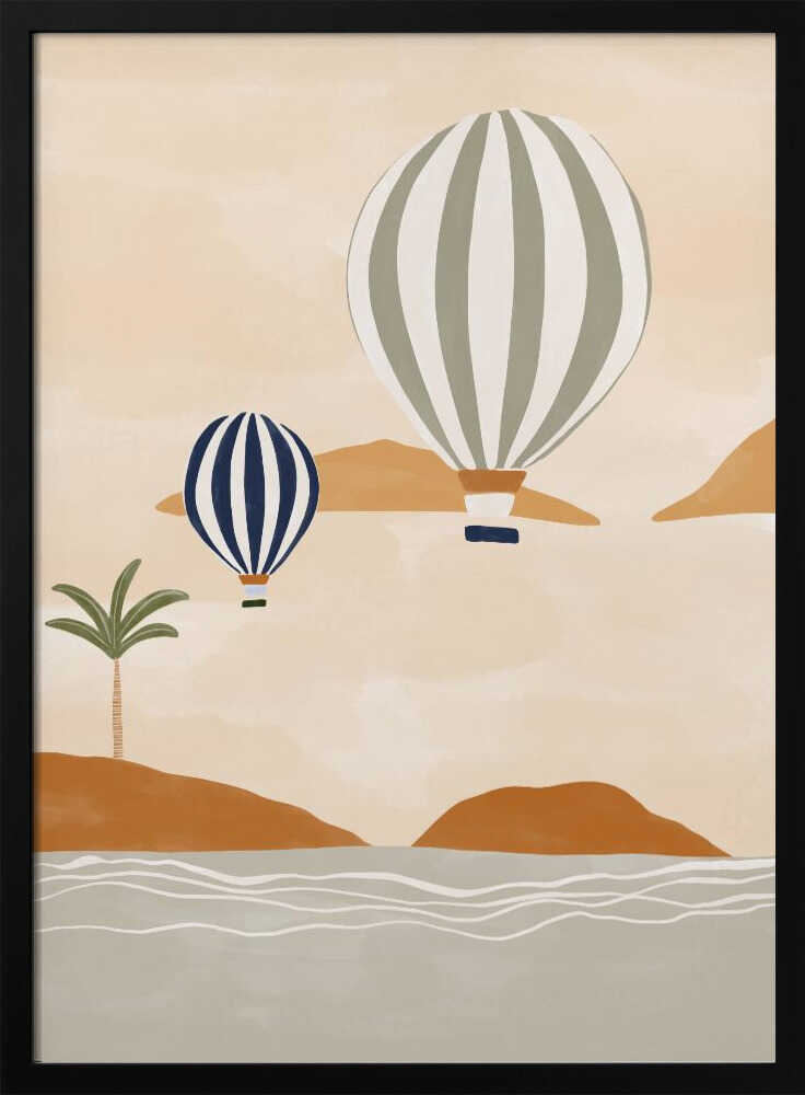 Dreamy Island Balloons Art Print UK — Abstract Vibrant Wall Art — Living Room — Wall It All Prints