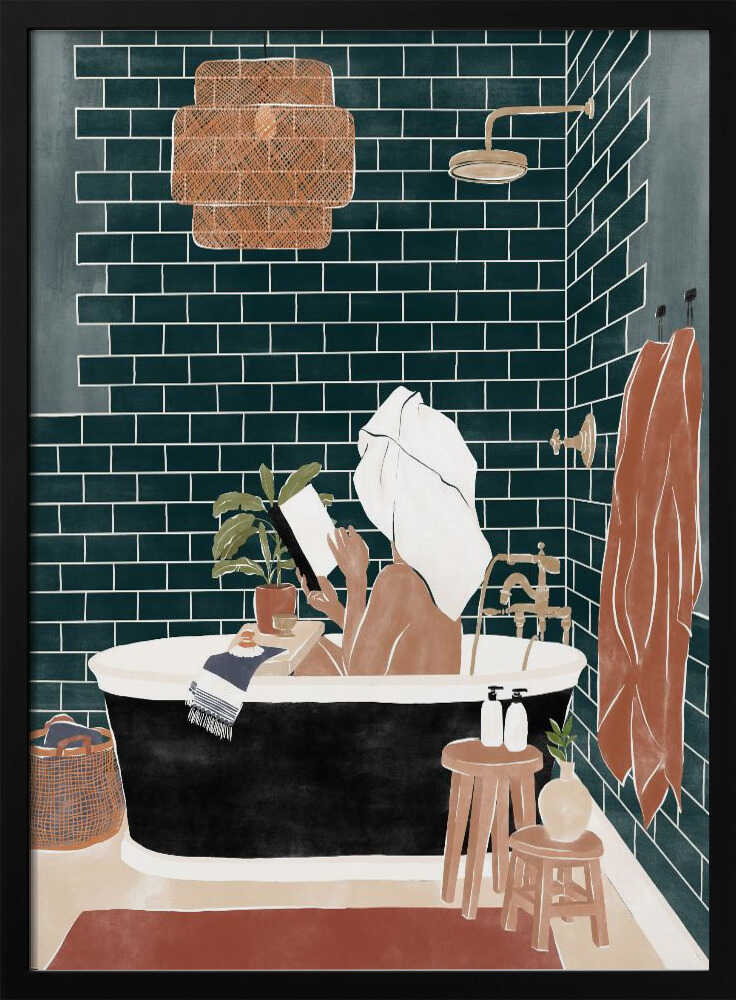 Relaxing Bath Time Art Print UK — Abstract Vibrant Wall Art — Bathroom — Wall It All Prints