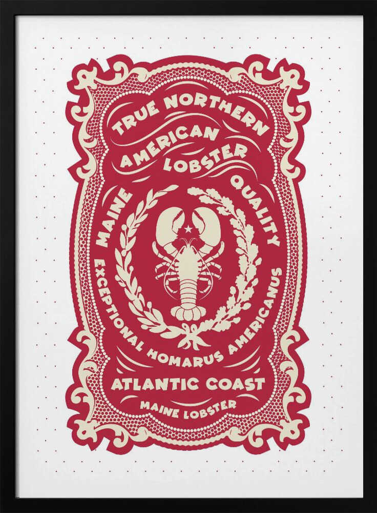 Vintage Maine Lobster Label